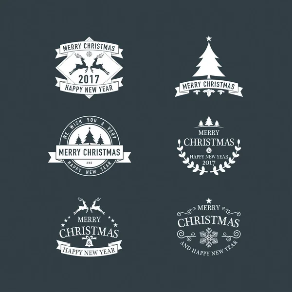 Новорічні та різдвяні символи для дизайну листівок, запрошення , — стоковий вектор