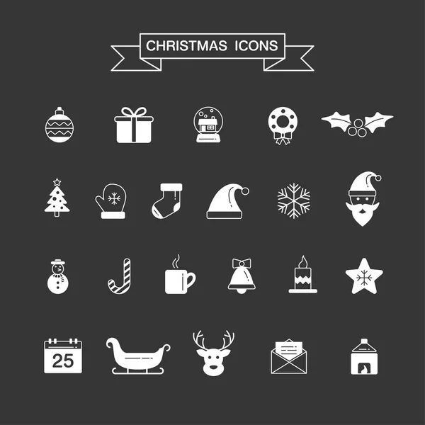 Weihnachtliches Element Symbole für Designs Postkarte, Einladung, Poster — Stockvektor