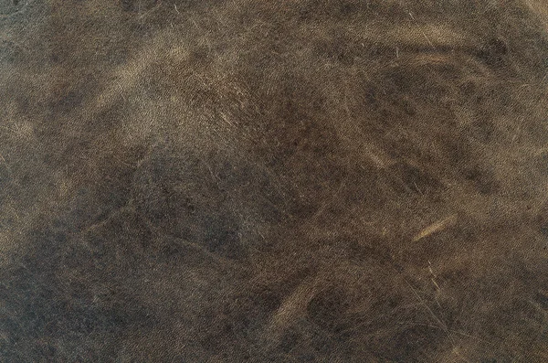 Stary brązowy skórzany tekstura zbliżenie. Wykorzystanie do tła. — Zdjęcie stockowe