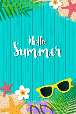 Yaz tatil arka plan Merhaba. Sezon tatil, hafta sonu. Vecto