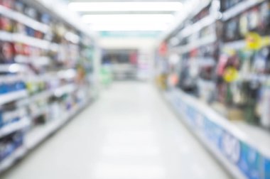 Süpermarket mağaza bokeh görüntünün arka plan bulanıklık.