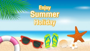 Yaz tatil arka plan tadını çıkarın. Sezon tatil, hafta sonu. Vecto