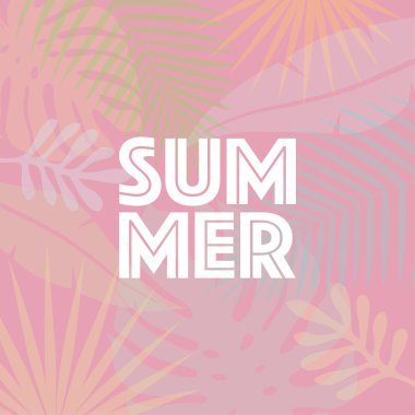 Trendy yaz tropikal bırakır. Yaz arka plan şablonu de için