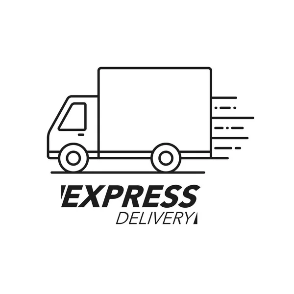 Expreslevering pictogram concept. Truck service, orde, wereldwijd s — Stockvector