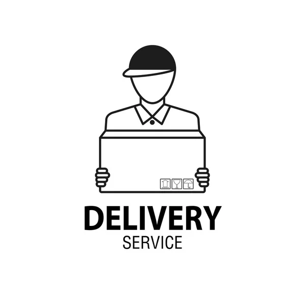 Delivery Icon Konzept. Liefermann-Service, Bestellung, weltweit — Stockvektor