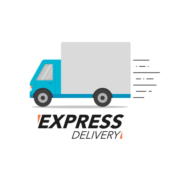 Concept d'icône de livraison express. Service de camion, commande, dans le monde entier s — Image vectorielle