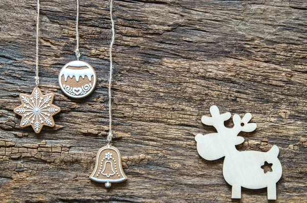 Noel tatil arka plan. Noel dekorasyonu ve Ren geyiği