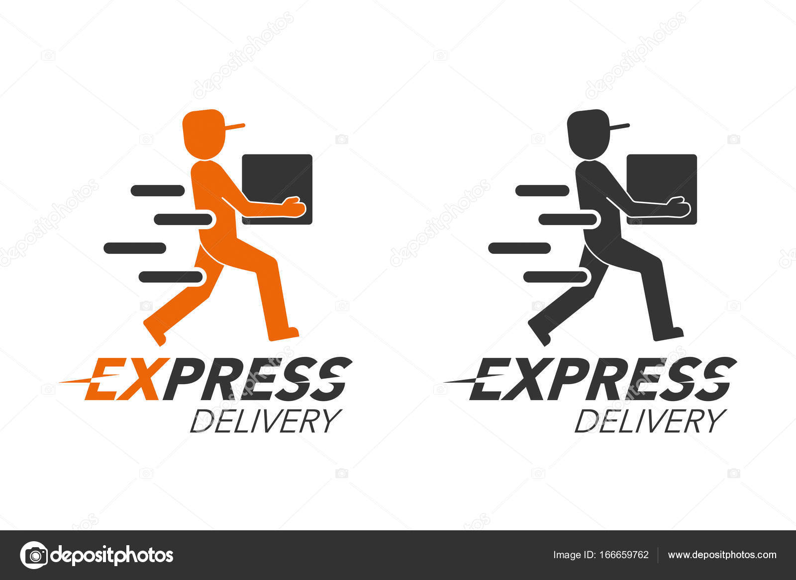 Express delivery icon concept. Delivery man service, order, worl