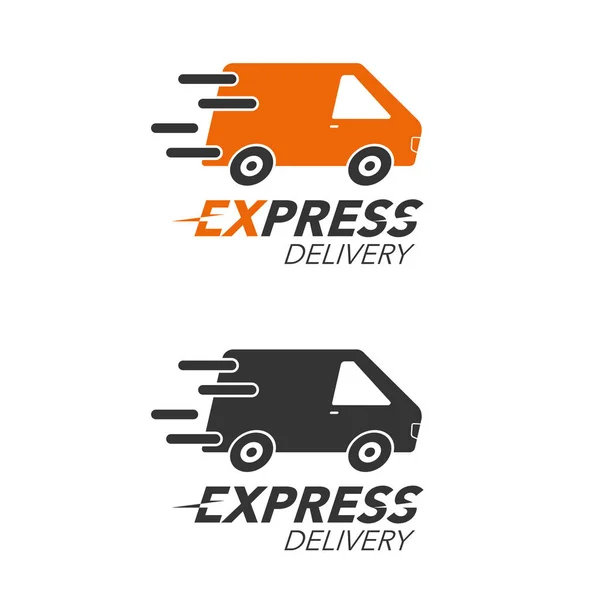 Concept d'icône de livraison express. Van service, commande, dans le monde entier, fa — Image vectorielle