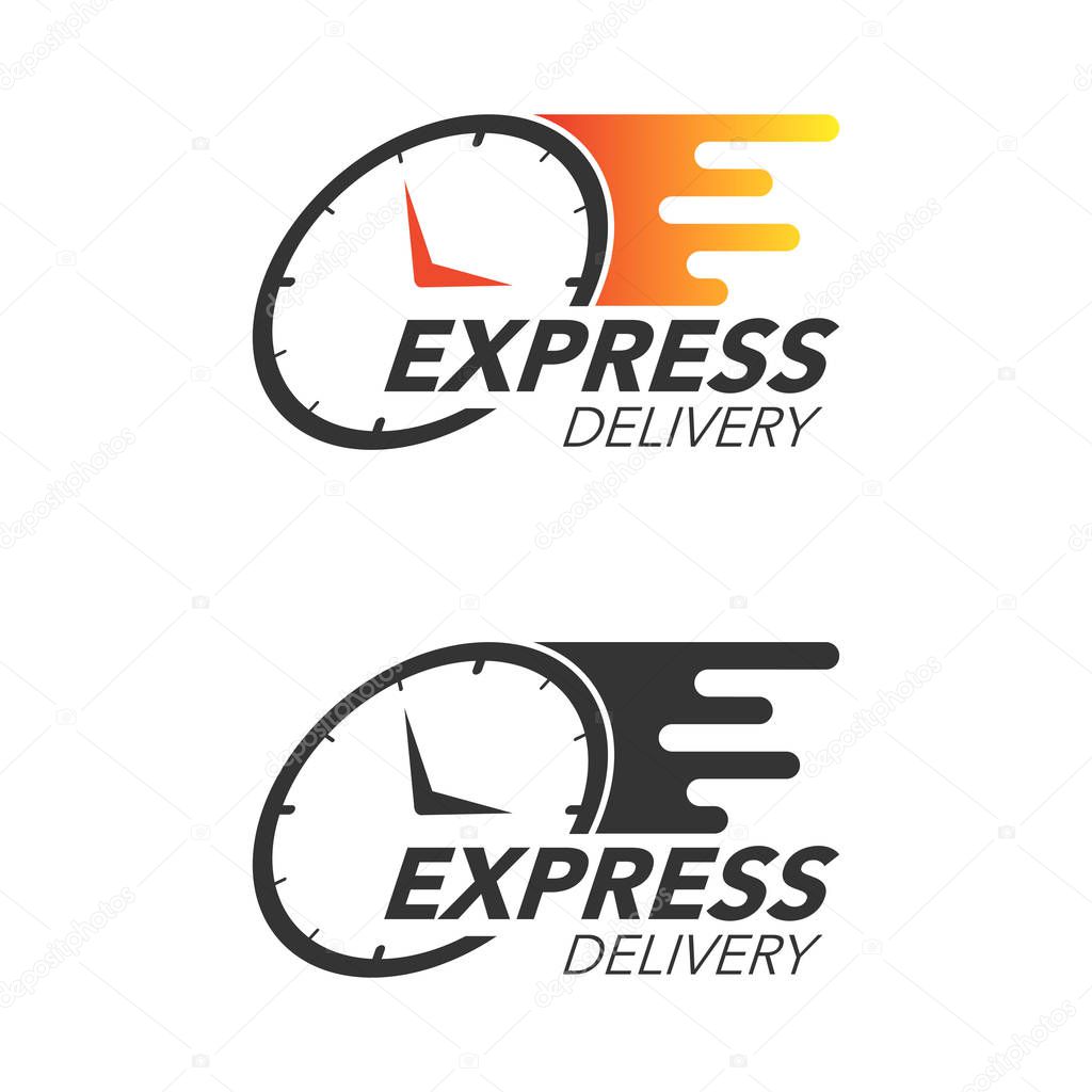 Express delivery icon concept. Watch icon for service, order, fast and free shipping. Modern design vector illustration.