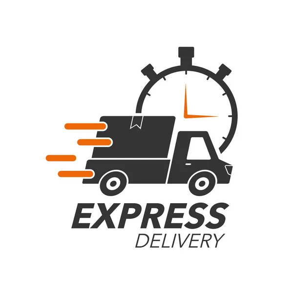 Express delivery icon concept. Pickup with stop watch icon for s — Stock Vector