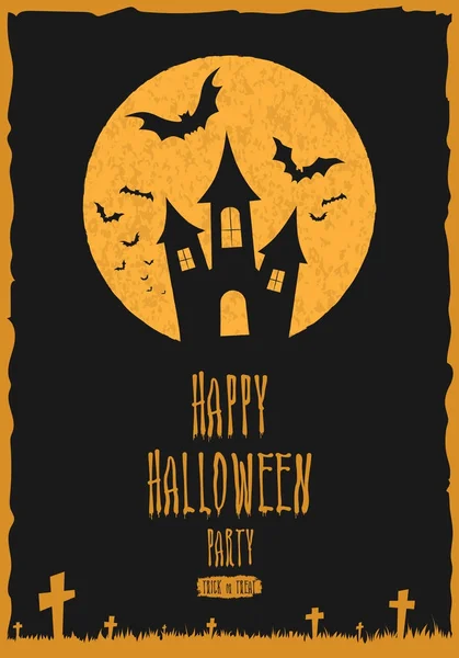Happy halloween party poster, banner or greeting card. Halloween