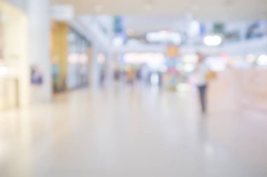 Bulanık ve modern alışveriş merkezi veya bölümü stor defocused