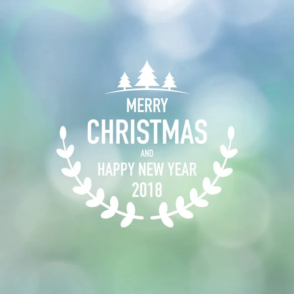 Merry Christmas and Happy New Year 2018 symbool op abstracte vervagen — Stockfoto