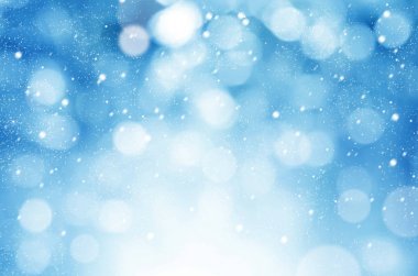 Noel ve yeni yıl arka plan. Kış sno ile mavi soyut