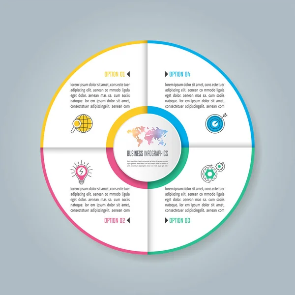 Infographic üzleti koncepció a 4 lehetőségek. — Stock Vector