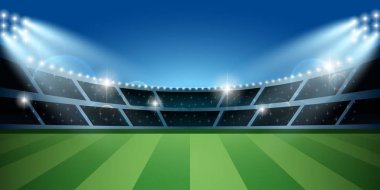 Futbol ya da futbol stadyumu ile spot. Futbol arena.