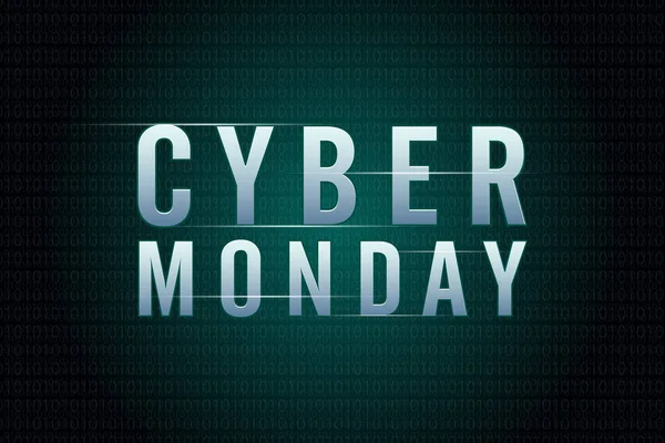 Cyber Monday conceito de design de venda. Modelo de design de tendência moderna . — Vetor de Stock