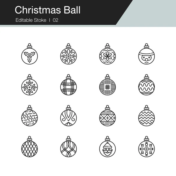 Weihnachtsball Ikonen Modernes Liniendesign Für Präsentation Grafikdesign Mobile Anwendung Webdesign — Stockvektor