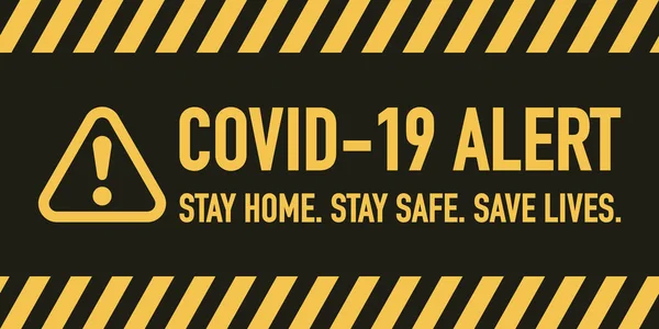 Stay Home Stay Lives Signage Design Concept Остановите Коронавирус Ковид — стоковый вектор