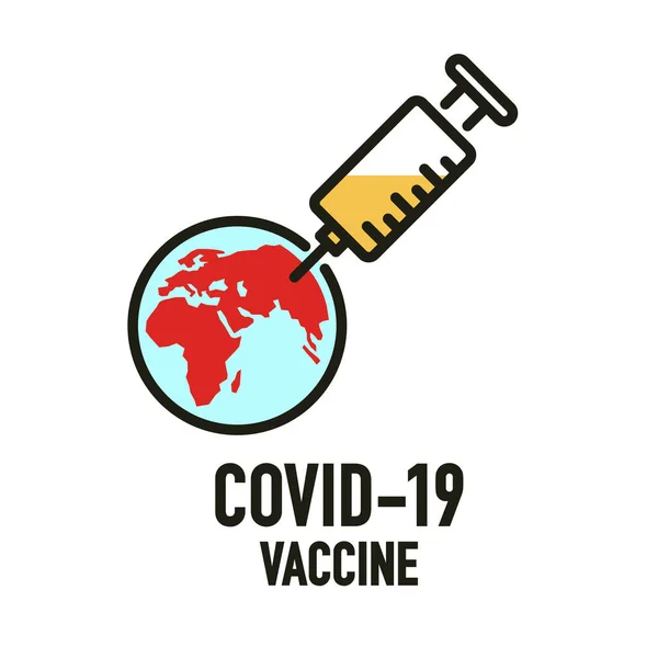 Covid Icon Vaccine Virus Coronavirus Medical Covid Vaccination Protection Disease — Vector de stock