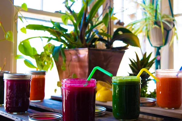 Fruit Juices Made Real Fruits — Stock Photo, Image