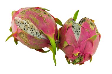 Beyaz arkaplanda Ejder Meyvesi izole