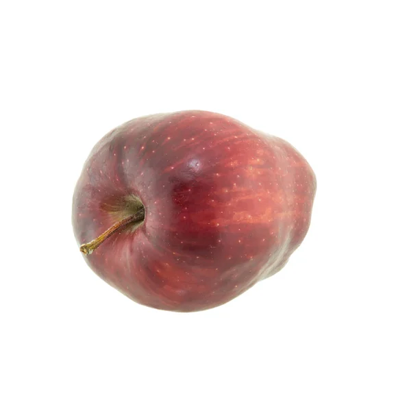 Rött äpple isolerad på en vit bakgrund — Stockfoto
