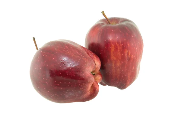 红苹果，白色背景的孤立物 — 图库照片