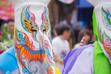 Tayland 27 Haziran: Phitakhon festival Phitakhon maskeleri ve dans festivali 27 Haziran 2015 Tayland: loei il göster.