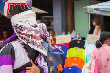 Tayland 27 Haziran: Phitakhon festival Phitakhon maskeleri ve dans festivali 27 Haziran 2015 Tayland: loei il göster.