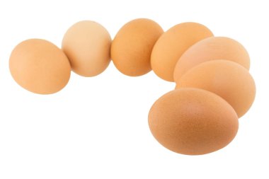 Yumurta üzerinde arka plan ile izole