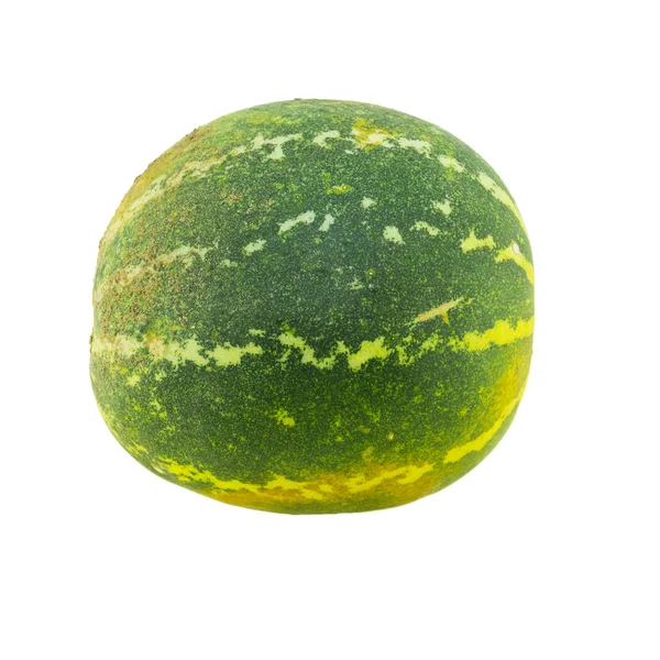 Dojrzały melon izolowany na białym tle. — Zdjęcie stockowe