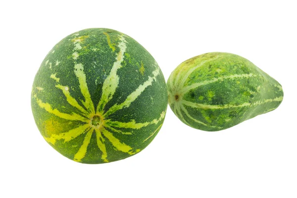 Reife Melone isoliert auf weißem Hintergrund. — Stockfoto