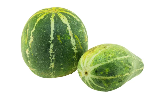 Reife Melone isoliert auf weißem Hintergrund. — Stockfoto