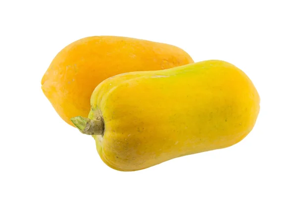 Érett papaya elszigetelt fehér háttér — Stock Fotó