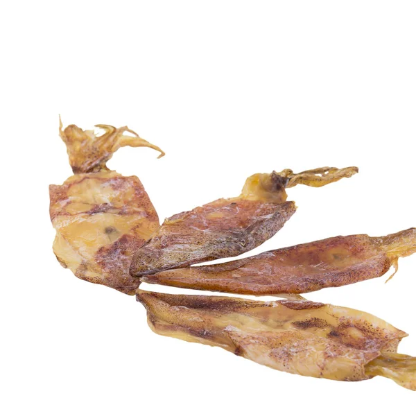Dried squid isolated on white background. — Stock Photo, Image