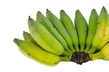 yeşil muzlar beyaz arkaplanda izole