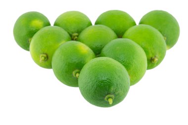 beyaz arkaplanda izole kireç