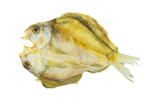 Szárított halak elszigetelt fehér background — Stock Fotó