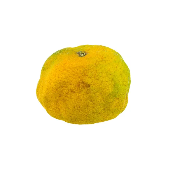 Laranja podre isolado no fundo branco — Fotografia de Stock