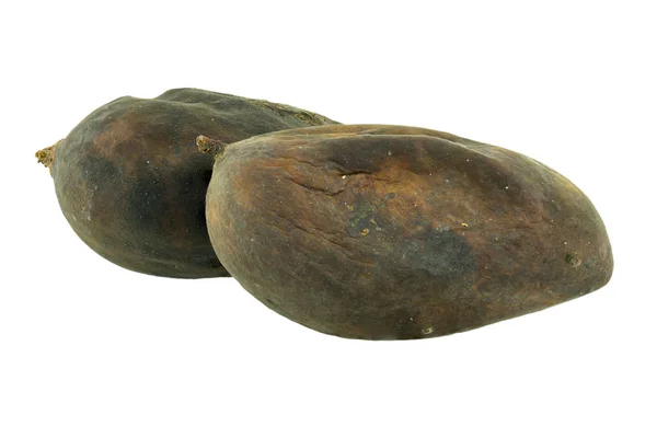 Gul ruttet mango isolerad på vit bakgrund — Stockfoto