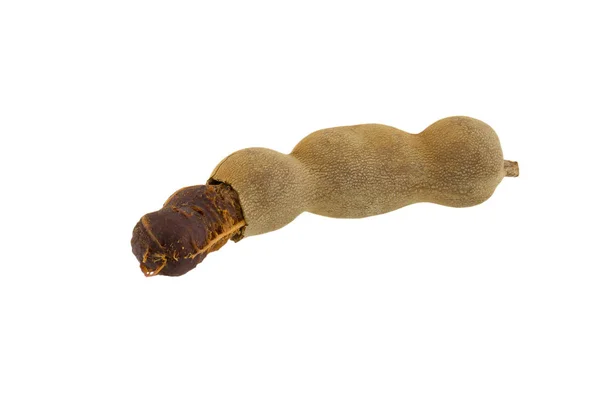 Nära håll tamarind isolerad på vit bakgrund — Stockfoto