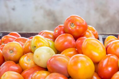 kırmızı domates pazarında