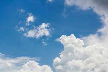 Bulutlara yakın mavi gökyüzü