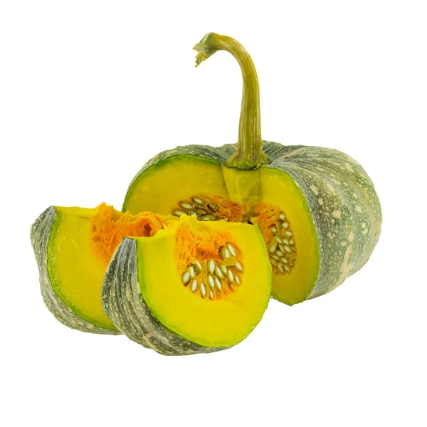 Rebanada de calabaza aislada sobre fondo blanco — Foto de Stock