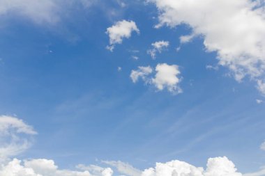 Bulutlara yakın mavi gökyüzü