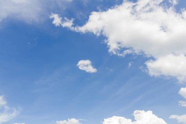 Bulutlara yakın mavi gökyüzü