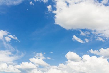 Bulutlara yakın mavi gökyüzü