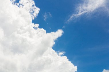 Bulutlara yakın mavi gökyüzü